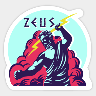 Zeus God of Thunder - Mythology Sticker